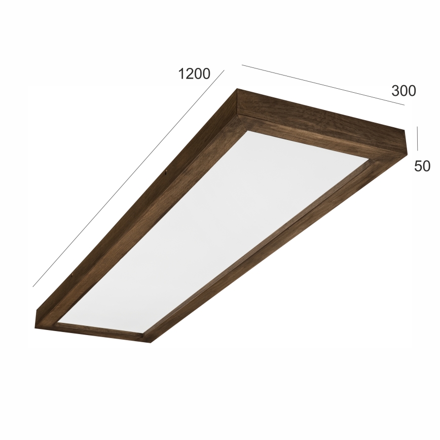 Brilagi - LED Techo del baño WOODY FRAME LED/50W/230V 120x30 cm IP44 nuez