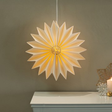Brilagi - LED decoración navideña LED/2xAA 32 cm copo de nieve