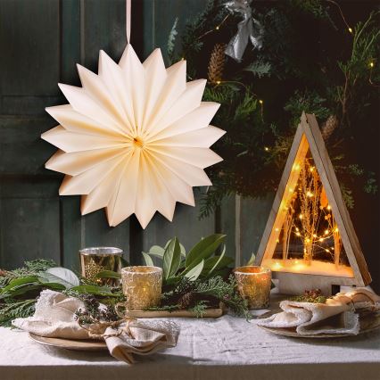 Brilagi - LED decoración navideña LED/2xAA 32 cm copo de nieve