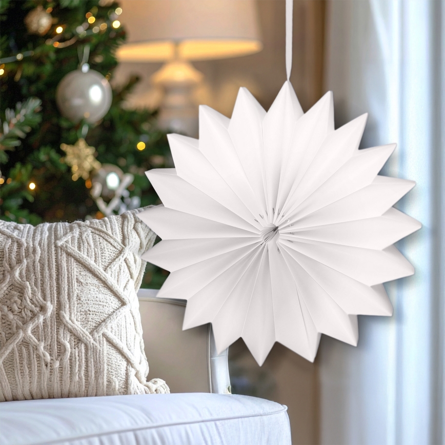 Brilagi - LED decoración navideña LED/2xAA 32 cm copo de nieve