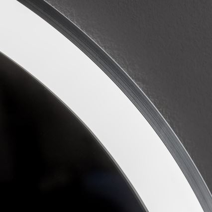 Brilagi - Espejo de baño con calefacción integrada y retroiluminación LED regulable ALU PRO LED/18W/230V, Ø 60 cm, 3000/4000/6500K, IP44, cromo mate, CRI 90