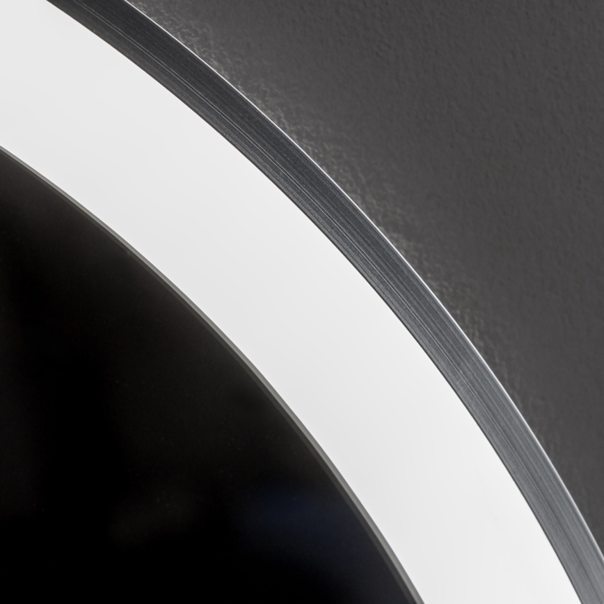 Brilagi - Espejo de baño con calefacción integrada y retroiluminación LED regulable ALU PRO LED/18W/230V, Ø 60 cm, 3000/4000/6500K, IP44, cromo mate, CRI 90