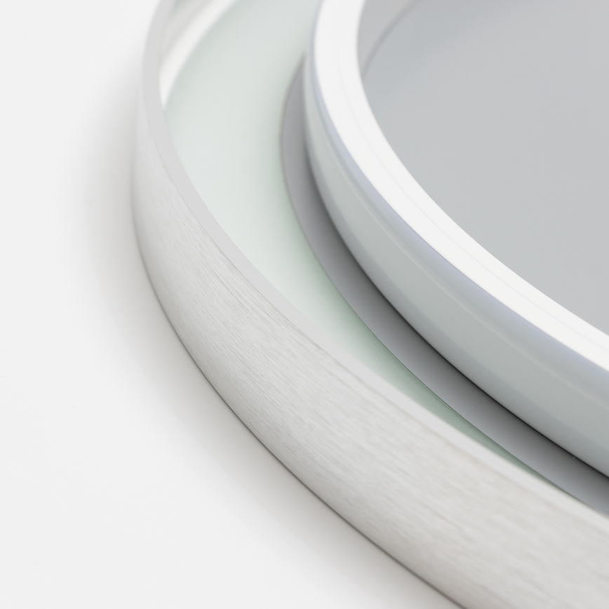 Brilagi - Espejo de baño con calefacción integrada y retroiluminación LED regulable ALU PRO LED/18W/230V, Ø 60 cm, 3000/4000/6500K, IP44, cromo mate, CRI 90