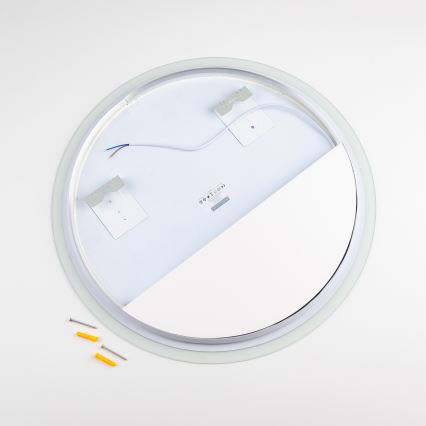 Brilagi - Espejo de baño LED BERNATE LED/19W/230V Ø 60 cm plateado IP44 CRI 90 regulable + CCT (temperatura de color ajustable)