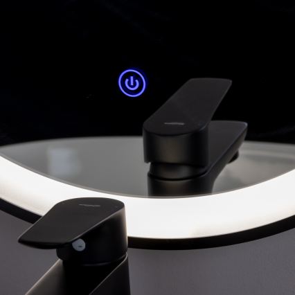 Brilagi - Espejo de baño LED CANZO LED/25W/230V 50x80 cm negro IP44 CRI 90 regulable + CCT