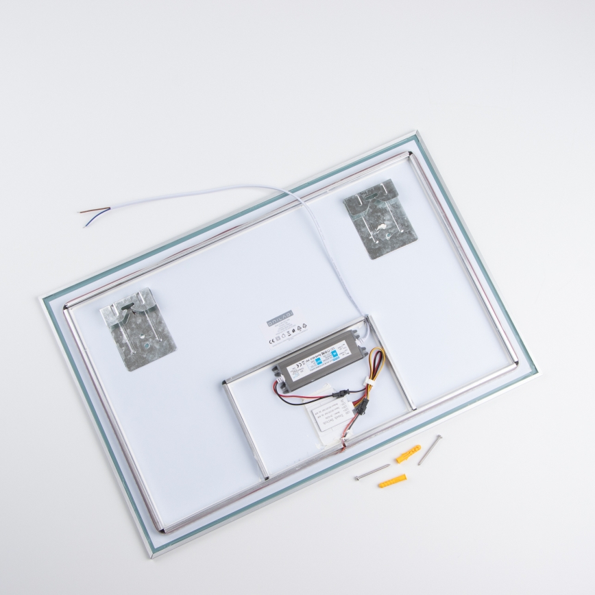 Brilagi - Espejo de baño LED DESIO LED/20W/230V 40x60 cm plateado IP44 CRI 90 regulable + CCT