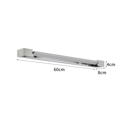 Brilagi - Luz LED para espejo de baño AQUA LINE LED/18W/230V 60 cm IP44 cromo brillante CRI 90