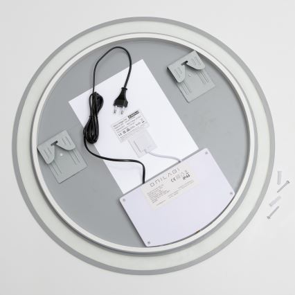 Brilagi - Espejo de baño con calefacción antivaho LED AVA ECO LED/11,5W/230V diámetro 60 cm IP44 CRI 90 regulable + CCT