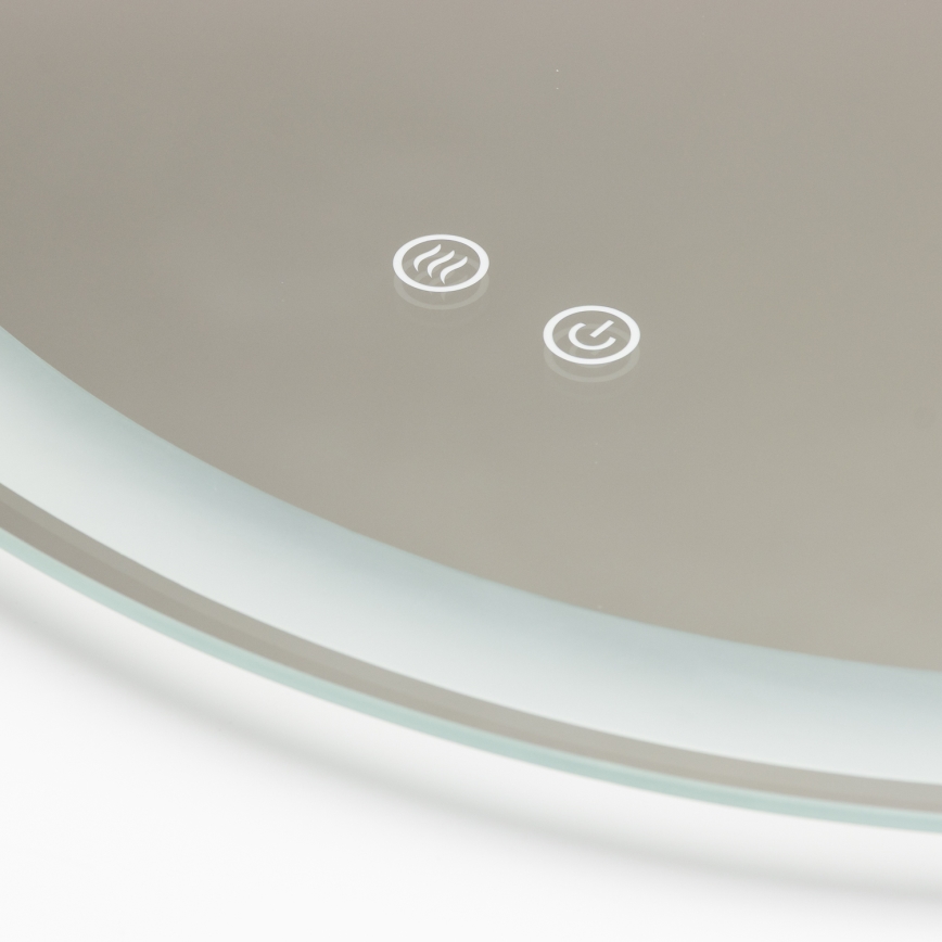 Brilagi - Espejo de baño con calefacción LED AVA PRO LED/18,5W/230V diámetro 60 cm IP44 IRC 90 regulable + CCT