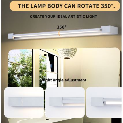 Brilagi - Iluminación LED para espejo de baño AQUA LINE, LED/24W/230V, 90 cm, IP44, cromo mate, CRI 90