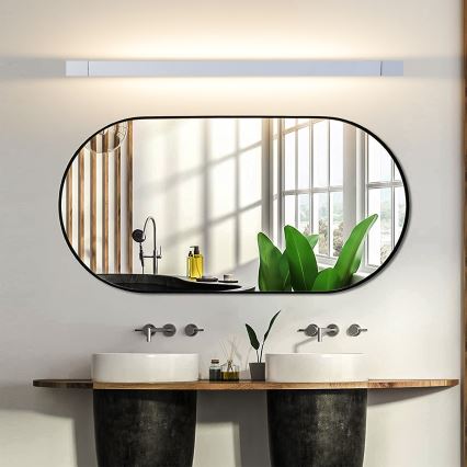 Brilagi - Iluminación LED para espejo de baño AQUA LINE, LED/24W/230V, 90 cm, IP44, cromo mate, CRI 90