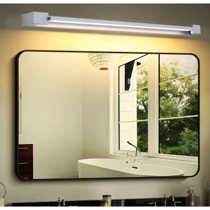 Brilagi - Iluminación LED para espejo de baño AQUA LINE, LED/24W/230V, 90 cm, IP44, cromo mate, CRI 90