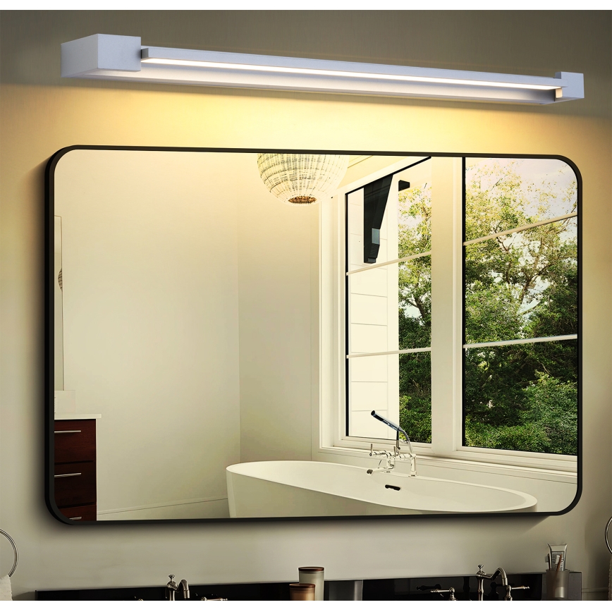 Brilagi - Iluminación LED para espejo de baño AQUA LINE, LED/24W/230V, 90 cm, IP44, cromo mate, CRI 90