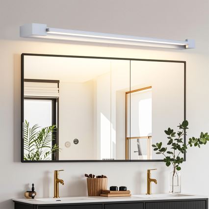 Brilagi - Iluminación LED para espejo de baño AQUA LINE, LED/24W/230V, 90 cm, IP44, cromo mate, CRI 90
