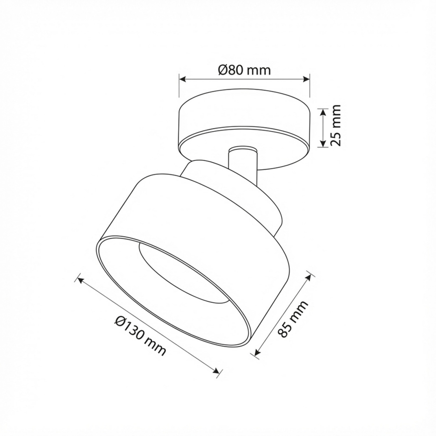 Brilagi - LED Foco AURA LUX 1xGX53/30W/230V, diámetro 13 cm, negro/dorado