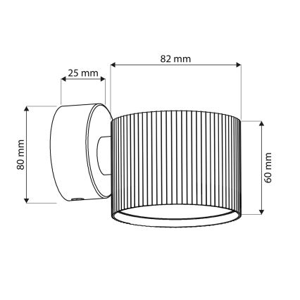 Brilagi - LED Foco de pared STRIPY 1xGX53/15W/230V negro