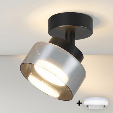 Brilagi - LED Foco orientable AURA LUX 1xGX53/30W/230V Ø 13 cm negro/ahumado