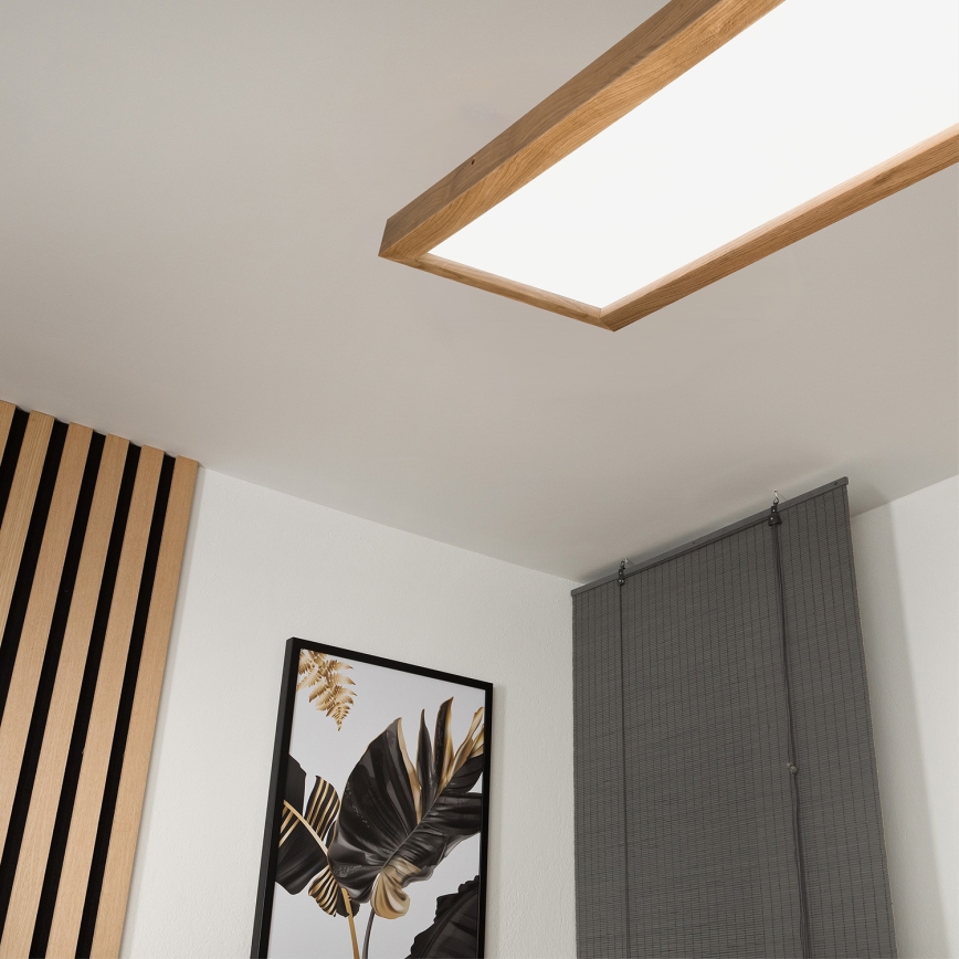 Brilagi - LED Lámpara de techo WOODY FRAME LED/40W/230V 120x30 cm IP44 roble