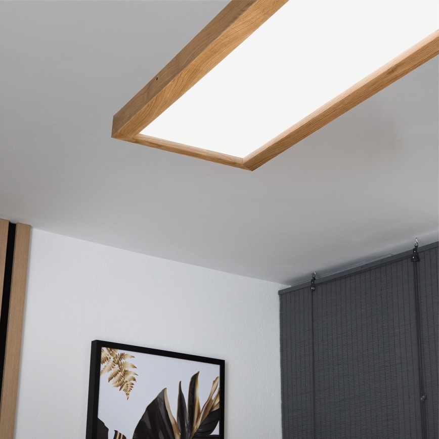 Brilagi - LED Lámpara de techo WOODY FRAME LED/40W/230V 120x30 cm IP44 roble
