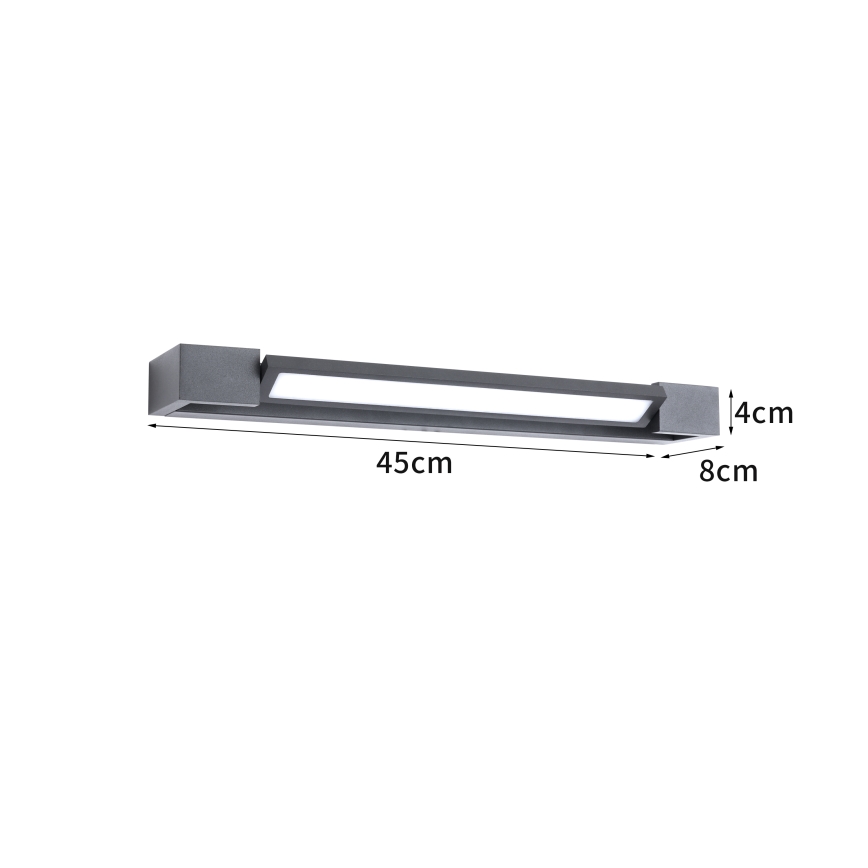 Brilagi - Iluminación LED para espejo de baño AQUA LINE LED/12W/230V 45 cm IP44 antracita