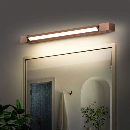 Brilagi - Iluminación LED para espejo de baño AQUA LINE LED/18W/230V 60 cm IP44 bronce CRI 90
