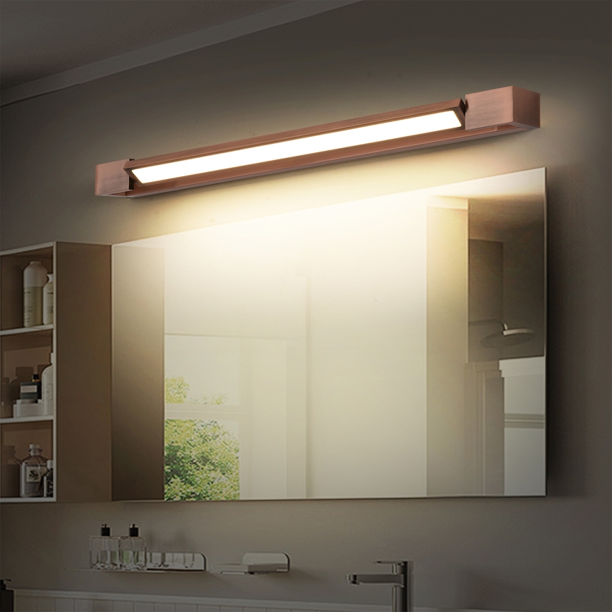 Brilagi - Iluminación LED para espejo de baño AQUA LINE LED/18W/230V 60 cm IP44 bronce CRI 90