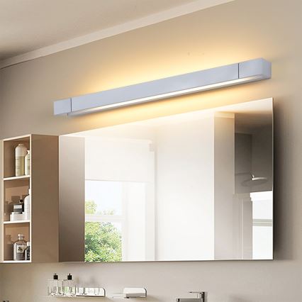 Brilagi - Iluminación LED para espejo de baño AQUA LINE LED/18W/230V 60 cm IP44 cromo mate CRI 90