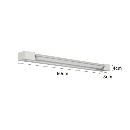 Brilagi - Iluminación LED para espejo de baño AQUA LINE LED/18W/230V 60 cm IP44 cromo mate CRI 90