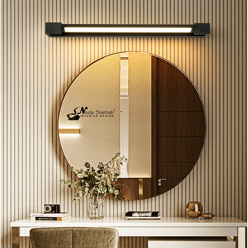 Brilagi - Iluminación LED para espejo de baño AQUA LINE LED/18W/230V 60 cm IP44 negro CRI 90