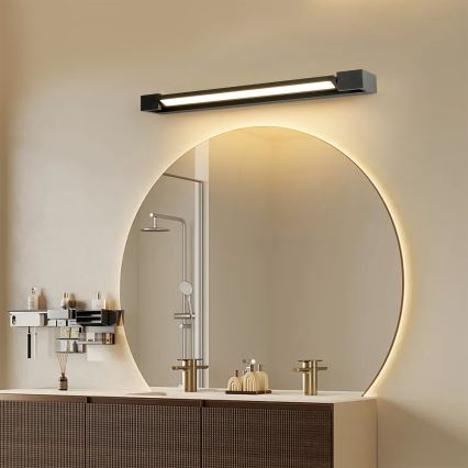 Brilagi - Iluminación LED para espejo de baño AQUA LINE LED/18W/230V 60 cm IP44 negro CRI 90