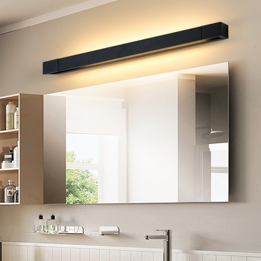 Brilagi - Iluminación LED para espejo de baño AQUA LINE LED/18W/230V 60 cm IP44 negro CRI 90