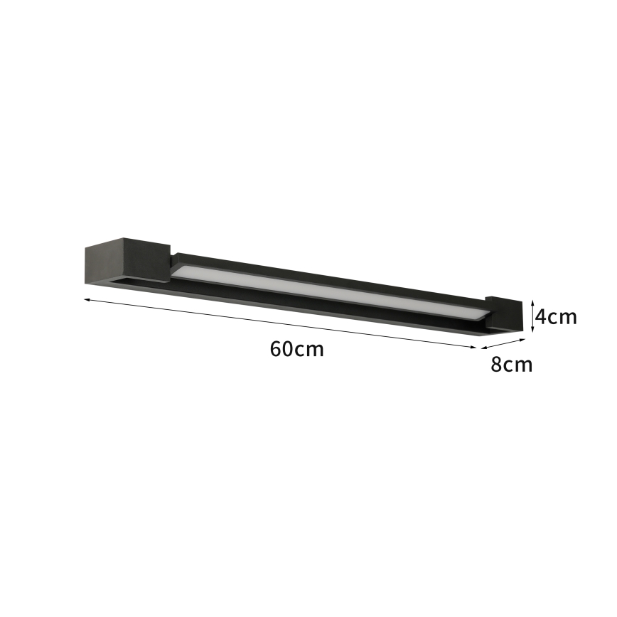 Brilagi - Iluminación LED para espejo de baño AQUA LINE LED/18W/230V 60 cm IP44 negro