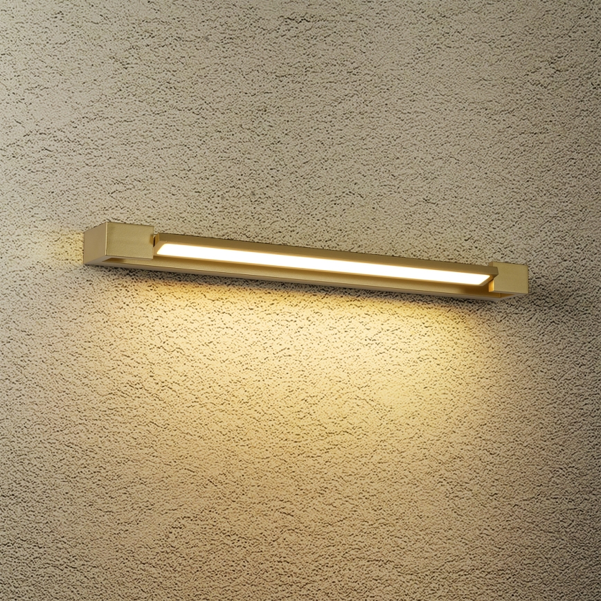Brilagi - Iluminación LED para espejo de baño AQUA LINE LED/18W/230V 60 cm IP44 acabado dorado IRC 90