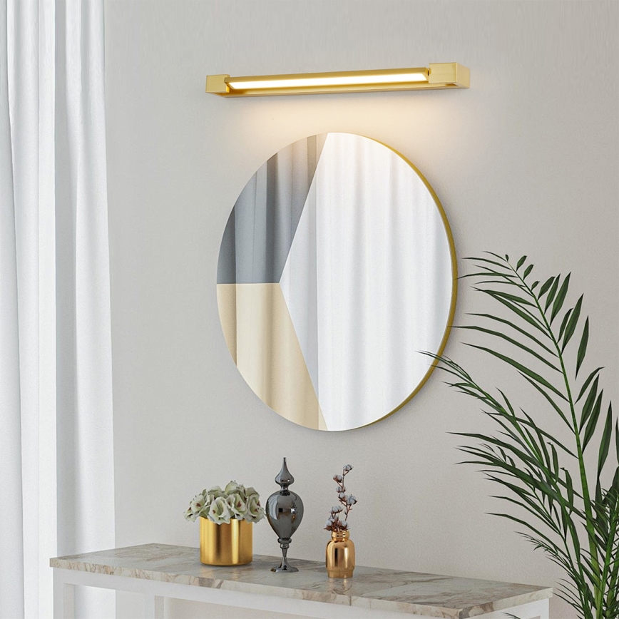 Brilagi - Iluminación LED para espejo de baño AQUA LINE LED/18W/230V 60 cm IP44 acabado dorado IRC 90