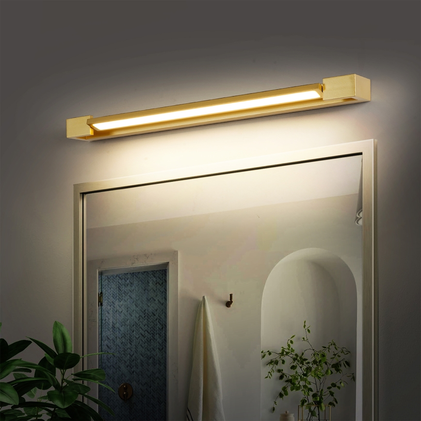 Brilagi - Iluminación LED para espejo de baño AQUA LINE LED/18W/230V 60 cm IP44 acabado dorado IRC 90