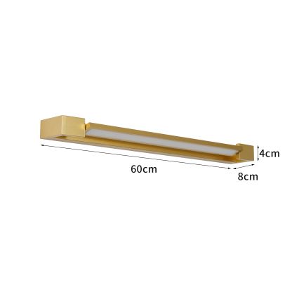 Brilagi - Iluminación LED para espejo de baño AQUA LINE LED/18W/230V 60 cm IP44 acabado dorado IRC 90
