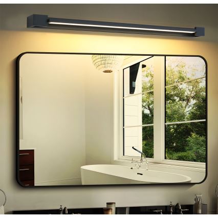 Brilagi - Iluminación LED para espejo de baño AQUA LINE LED/24W/230V 90 cm IP44 negro CRI 90