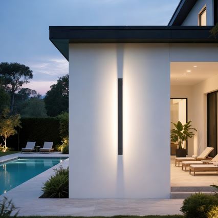 Brilagi - Iluminación LED para espejo de baño AQUA LINE LED/36W/230V 120 cm IP44 antracita CRI 90