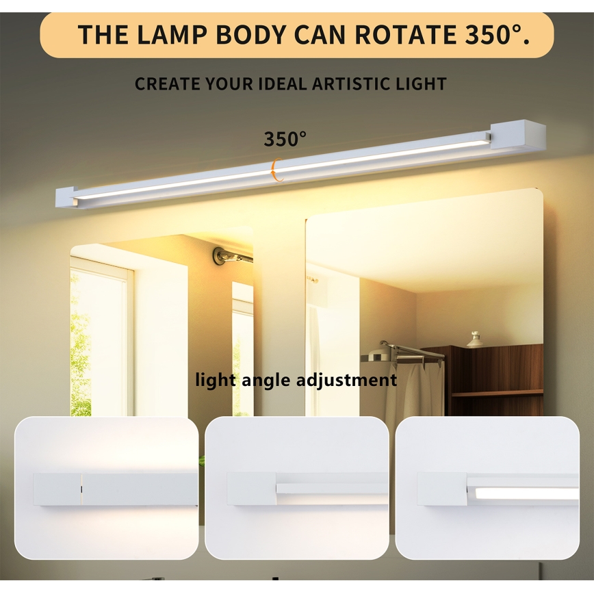 Brilagi - Iluminación LED para espejos de baño AQUA LINE LED/36W/230V 120 cm IP44 blanco CRI 90