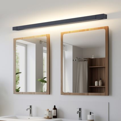 Brilagi - Iluminación LED para espejo de baño AQUA LINE LED/36W/230V 120 cm IP44 negra CRI 90