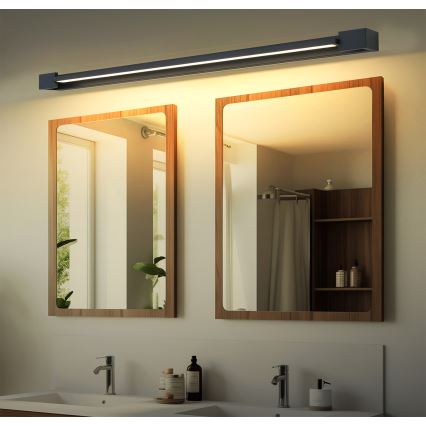 Brilagi - Iluminación LED para espejo de baño AQUA LINE LED/36W/230V 120 cm IP44 negra CRI 90