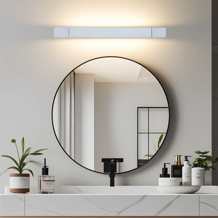 Brilagi - Iluminación LED para espejo de baño AQUA LINE LED/12W/230V 45 cm IP44 cromo mate CRI 90