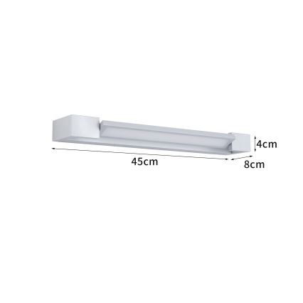 Brilagi - Iluminación LED para espejo de baño AQUA LINE LED/12W/230V 45 cm IP44 cromo mate CRI 90