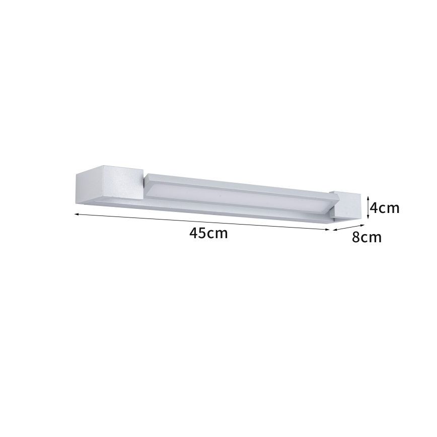 Brilagi - Iluminación LED para espejo de baño AQUA LINE LED/12W/230V 45 cm IP44 cromo mate CRI 90