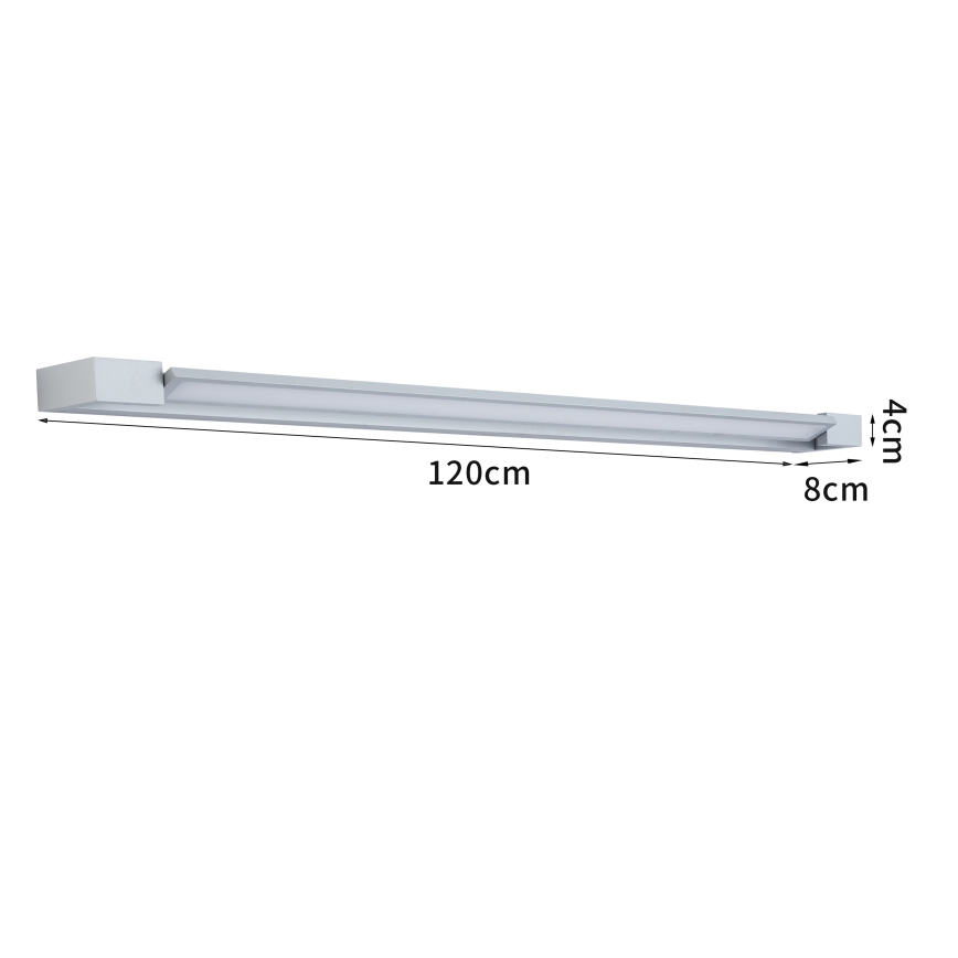 Brilagi - Iluminación LED para espejo de baño AQUA LINE LED/36W/230V 120 cm IP44 cromo mate CRI 90