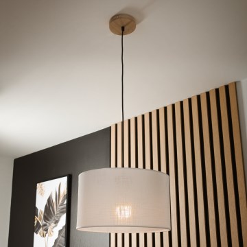 Brilagi - LED Lámpara colgante ANTHONY 1xE27/60W/230V roble/blanco
