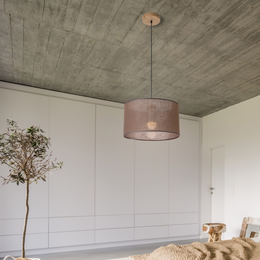 Brilagi - LED Lámpara colgante ANTHONY 1xE27/60W/230V roble/marrón
