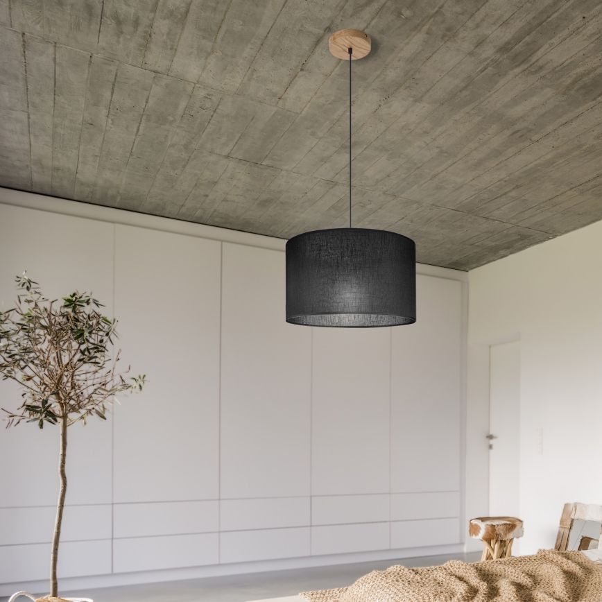 Brilagi - LED Lámpara colgante ANTHONY 1xE27/60W/230V roble/negro