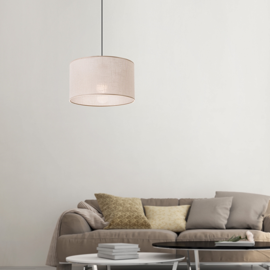 Brilagi - LED Lámpara colgante con cable ANTHONY 1xE27/60W/230V roble nogal/beige