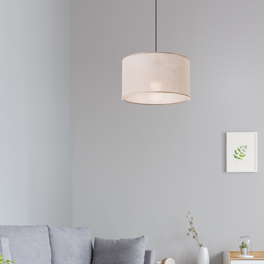 Brilagi - LED Lámpara colgante con cable ANTHONY 1xE27/60W/230V roble nogal/beige